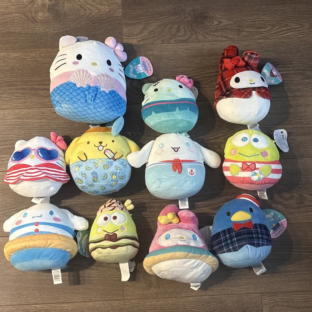 Hello Kitty And Friends Squishmallow lot Of 11, Lots New With Tags